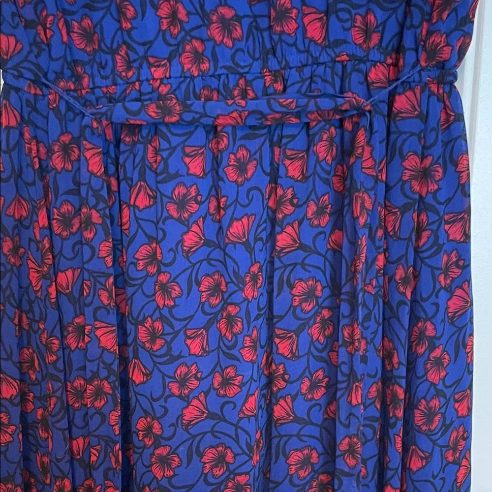Disney Blue Maxi Dress with Red Floral Print - Picture 11 of 14